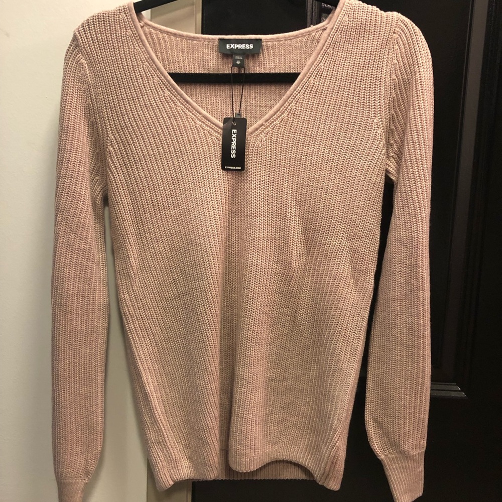 Express v-neck sweater XS dusty rose